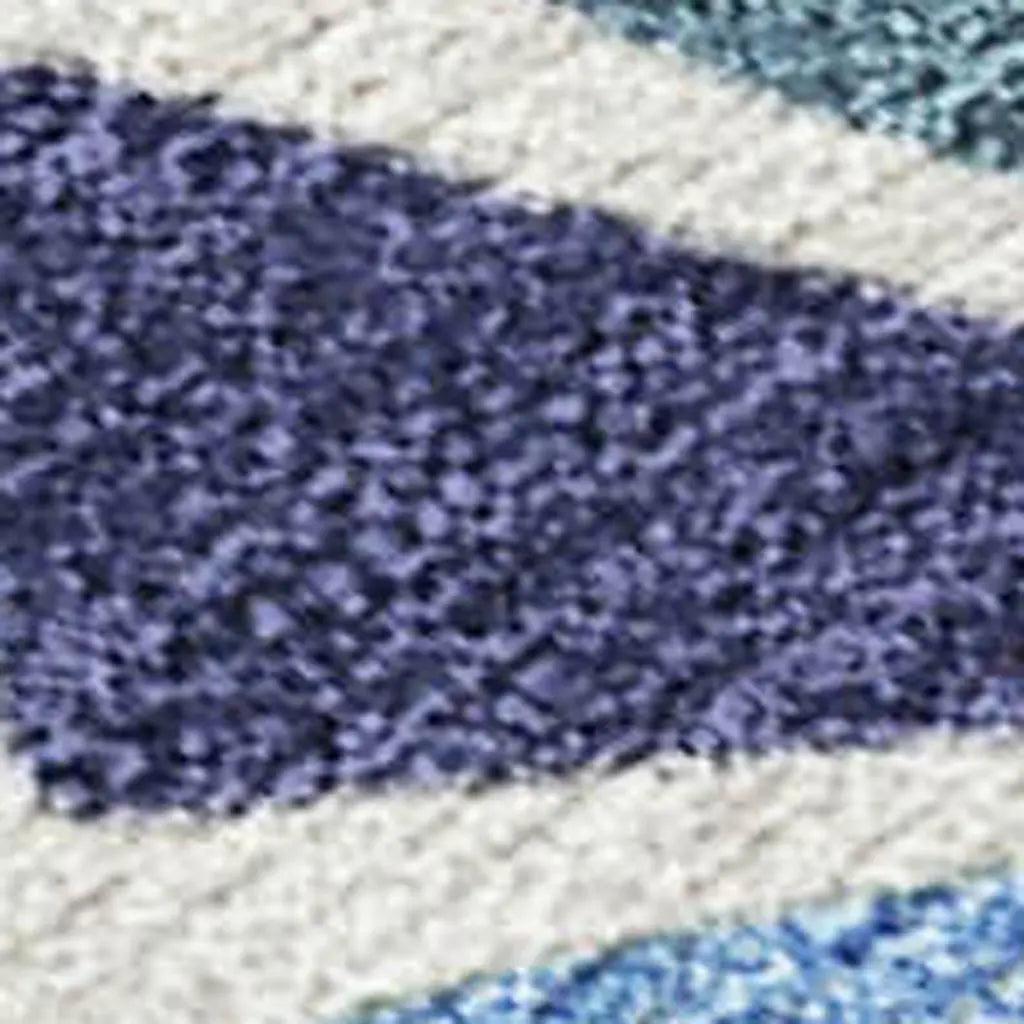 8' Plum And Lavender Round Geometric Washable Indoor Outdoor Area Rug Homeroots Outdoor
