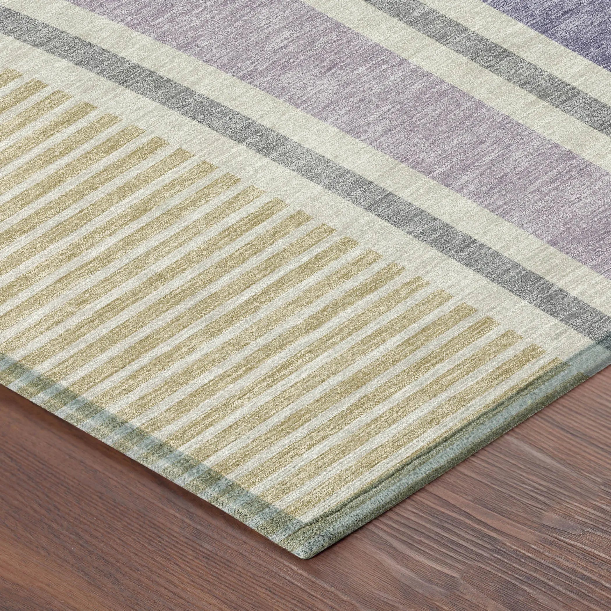 8' Purple And Lavender Round Geometric Washable Indoor Outdoor Area Rug Homeroots Outdoor