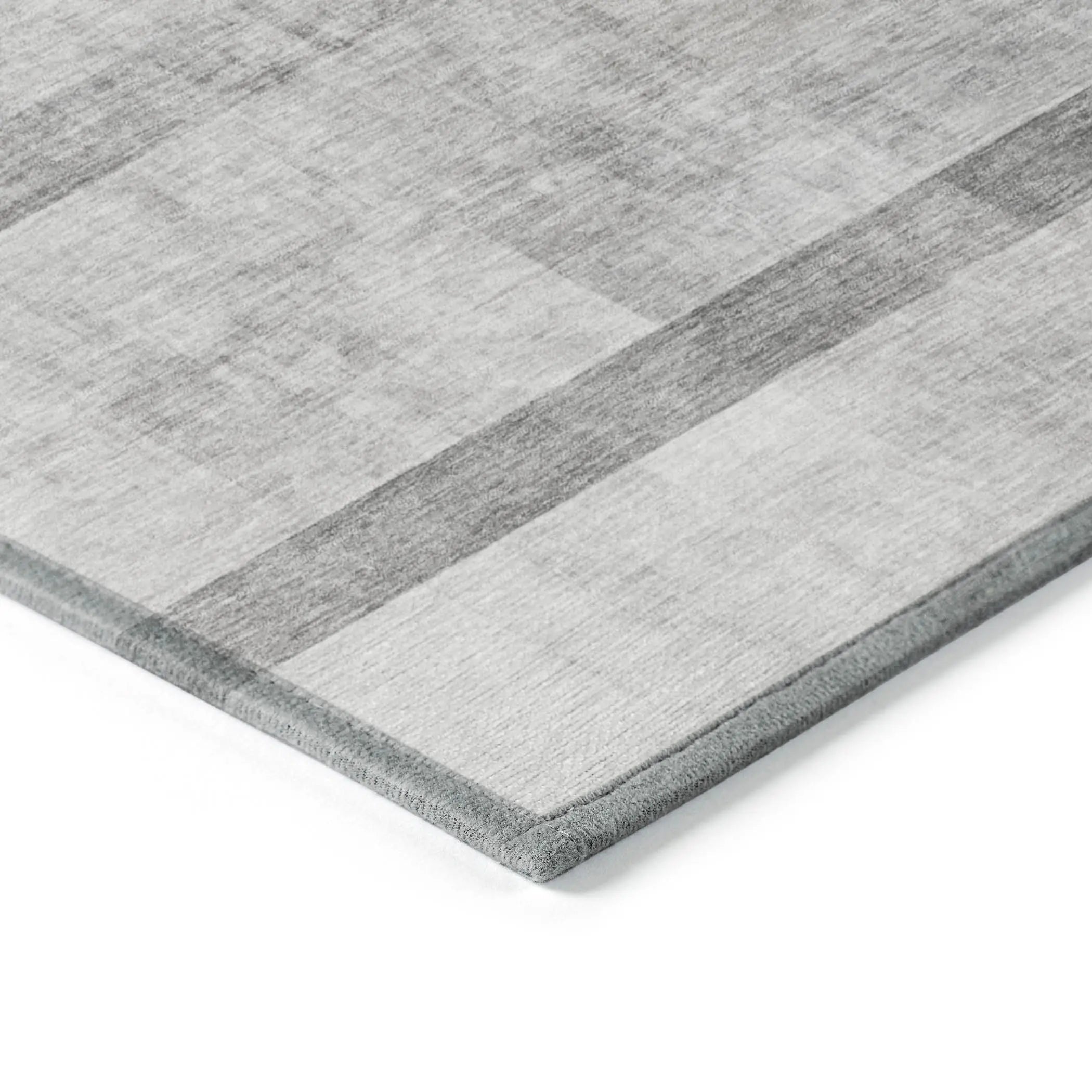 8' Runner Gray Ombre Washable Non Skid Indoor Outdoor Runner Rug Homeroots Outdoor