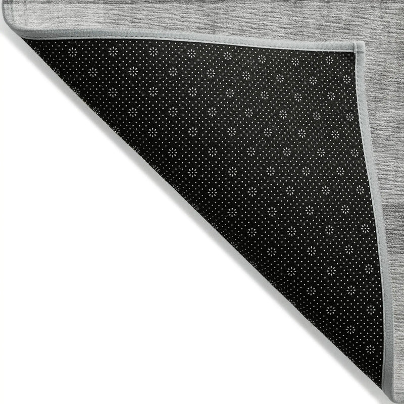 8' Runner Gray Ombre Washable Non Skid Indoor Outdoor Runner Rug Homeroots Outdoor