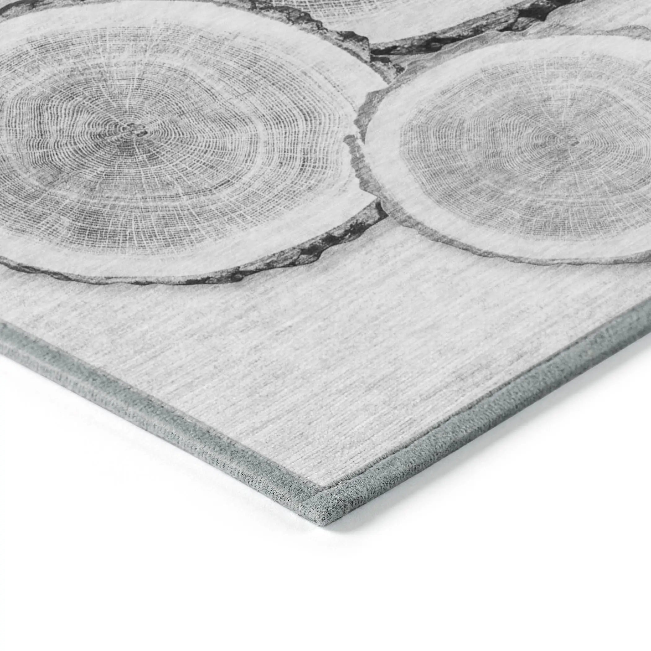 8' Runner Gray and Black Faux Bois Washable Non Skid Indoor Outdoor Runner Rug Homeroots Outdoor