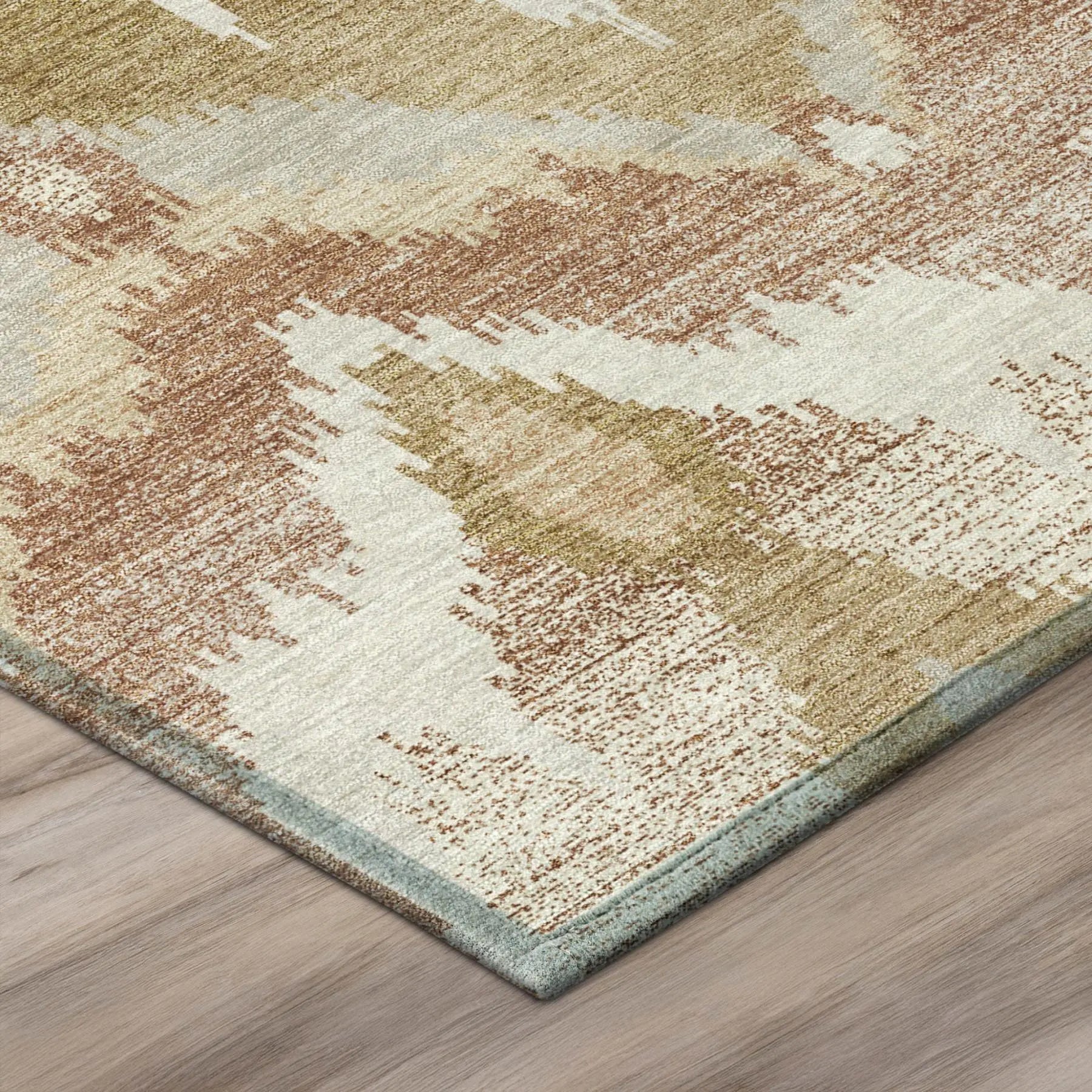 8' Rust And Orange Round Abstract Washable Indoor Outdoor Area Rug Homeroots Outdoor