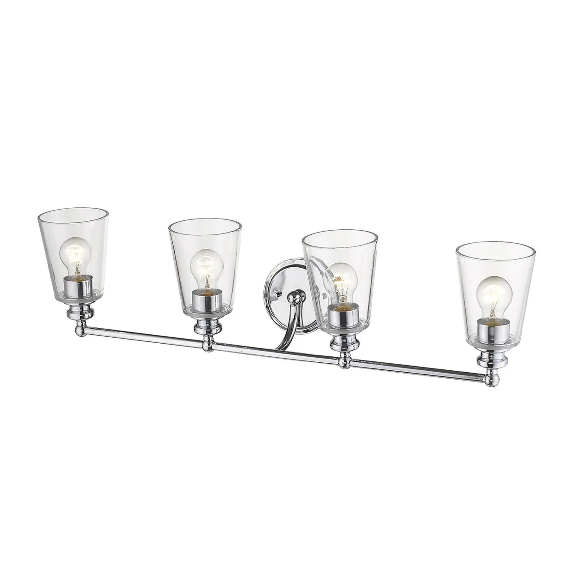 8" Silver And Clear Metal and Glass Vanity Flush Mounted Sconce Homeroots Lighting