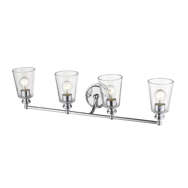 8" Silver And Clear Metal and Glass Vanity Flush Mounted Sconce Homeroots Lighting