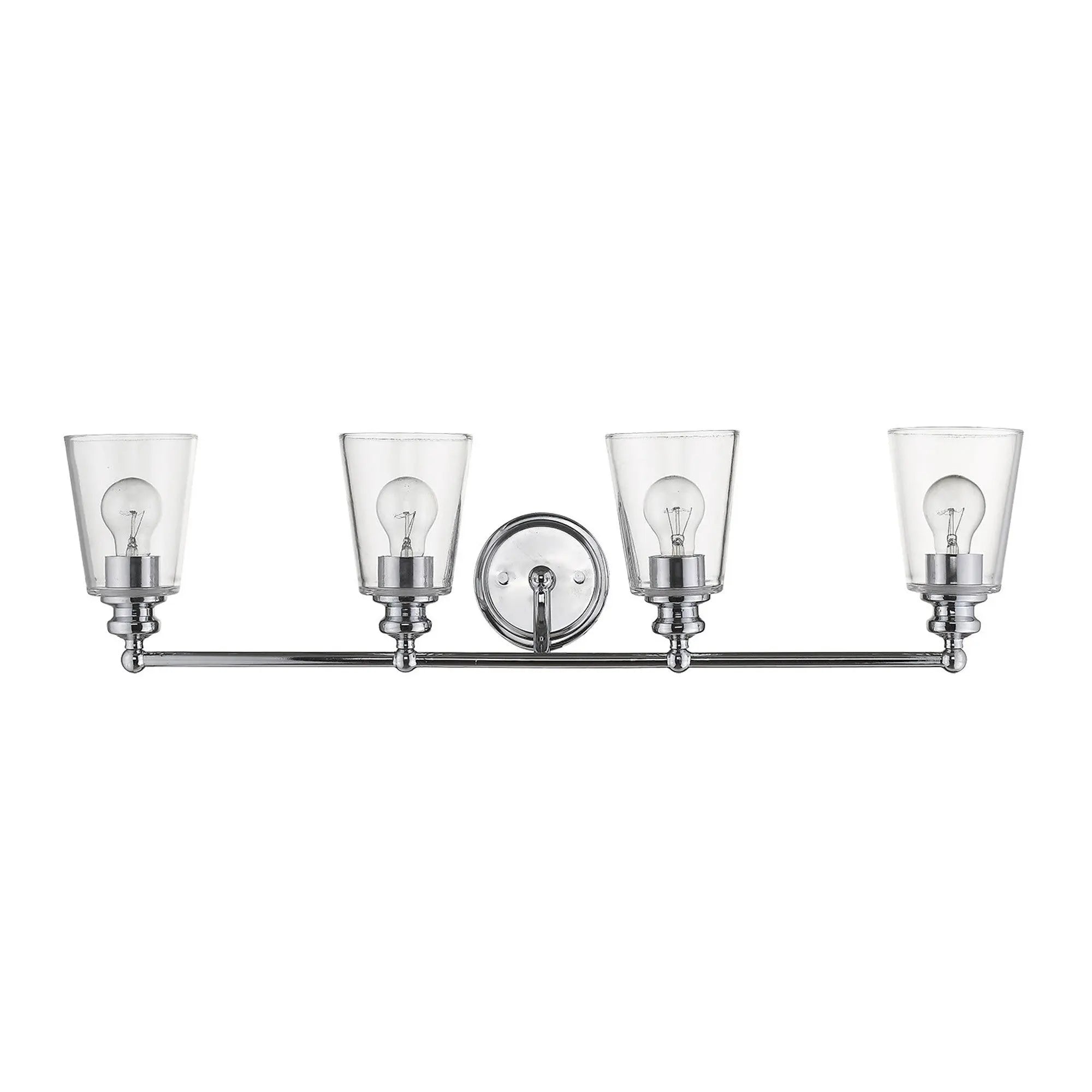 8" Silver And Clear Metal and Glass Vanity Flush Mounted Sconce Homeroots Lighting