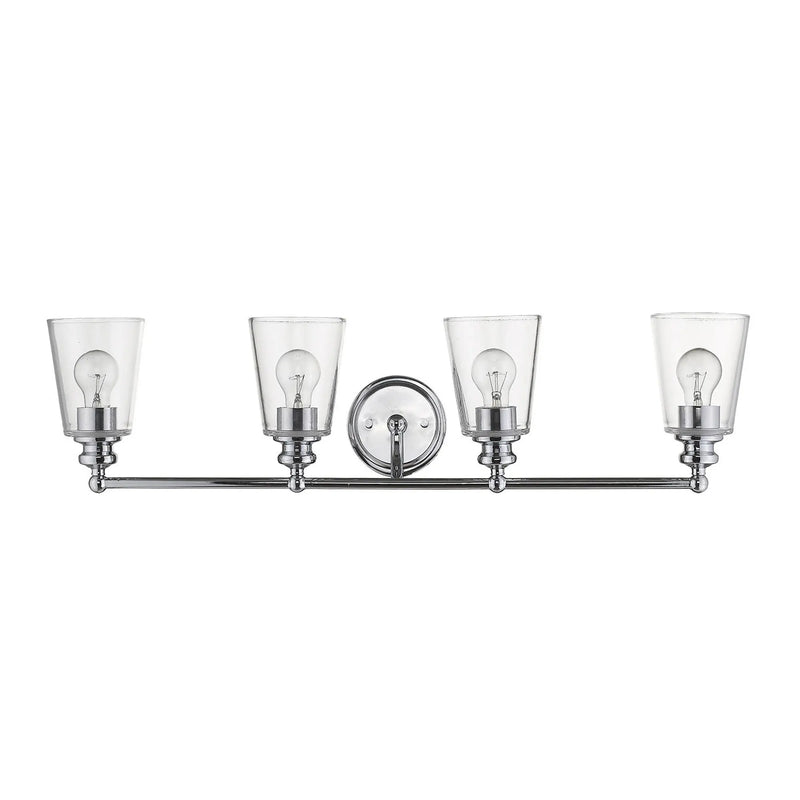 8" Silver And Clear Metal and Glass Vanity Flush Mounted Sconce Homeroots Lighting
