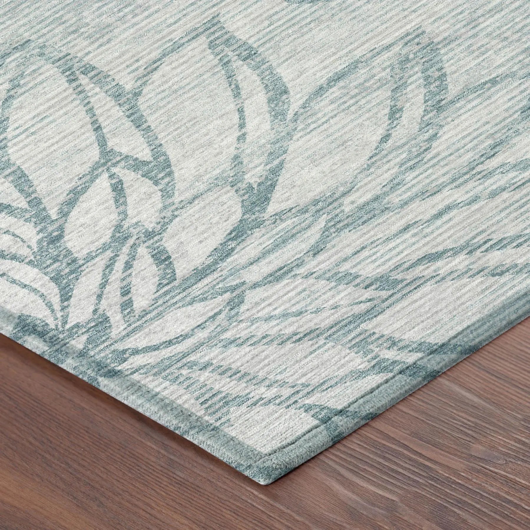 8' Silver And Gray Round Floral Washable Indoor Outdoor Area Rug Homeroots Outdoor