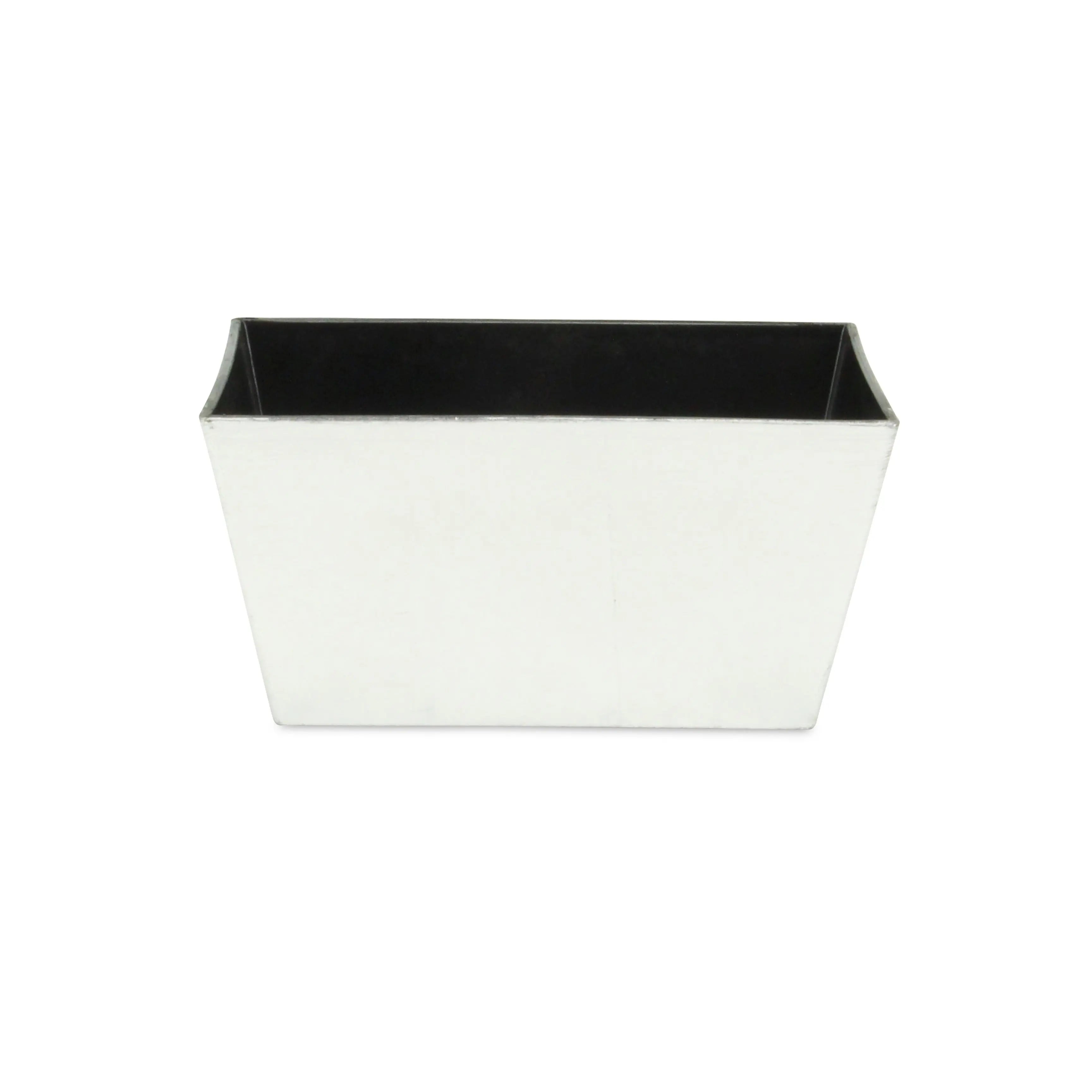 8" Silver Recycled Plastic Indoor Outdoor Rectangular Planter Box Homeroots Outdoor
