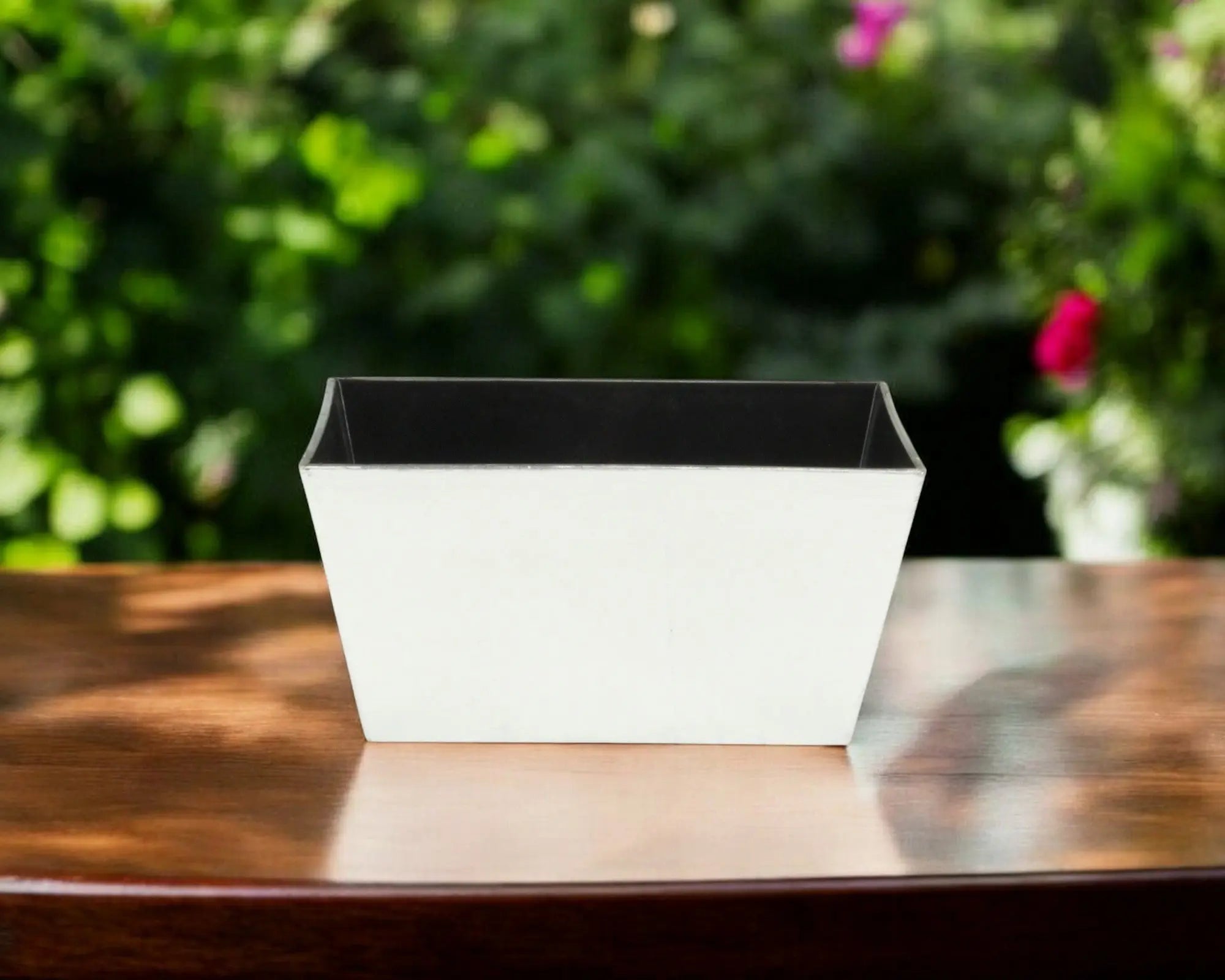 8" Silver Recycled Plastic Indoor Outdoor Rectangular Planter Box Homeroots Outdoor