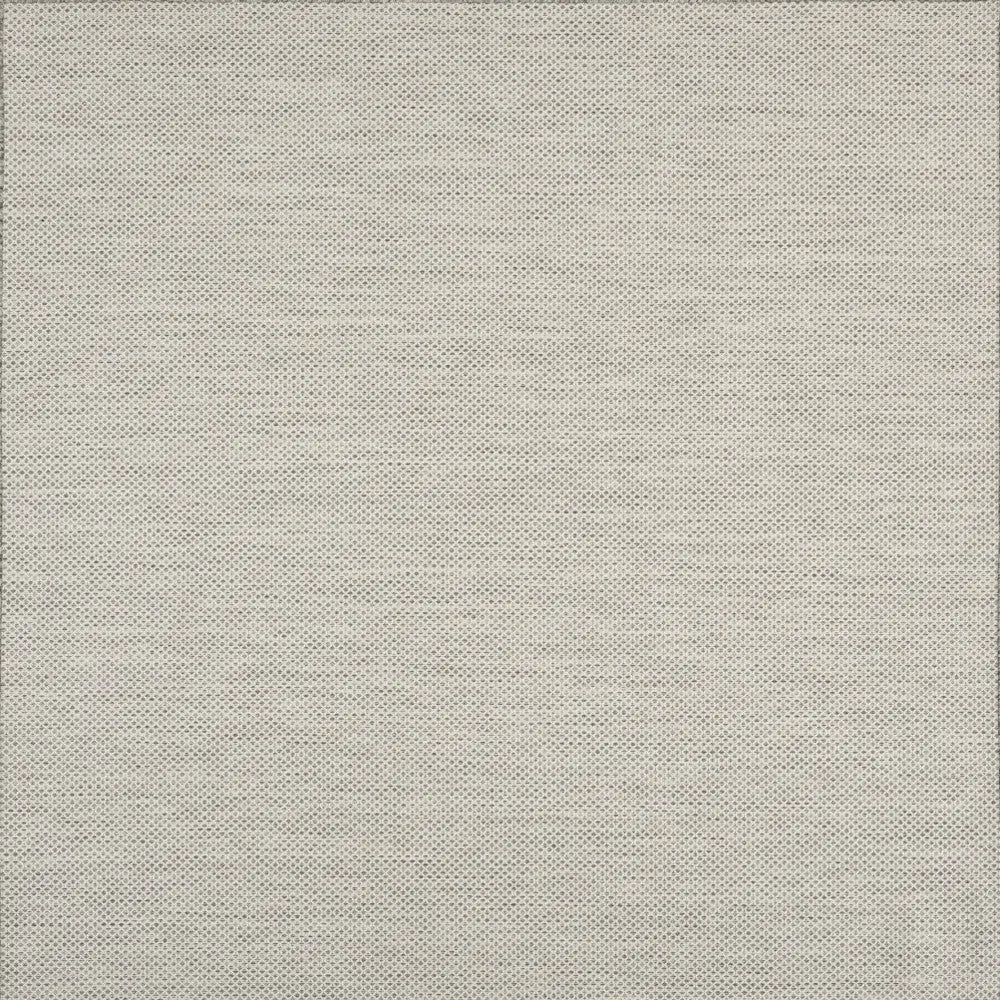 8' Silver Square Geometric Power Loom Area Rug Homeroots Outdoor