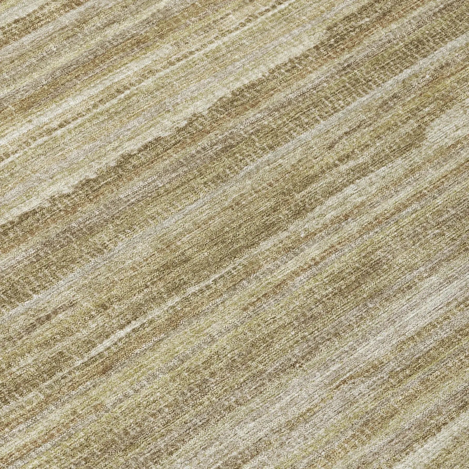 8' Tan And Brown Round Striped Washable Indoor Outdoor Area Rug Homeroots Outdoor