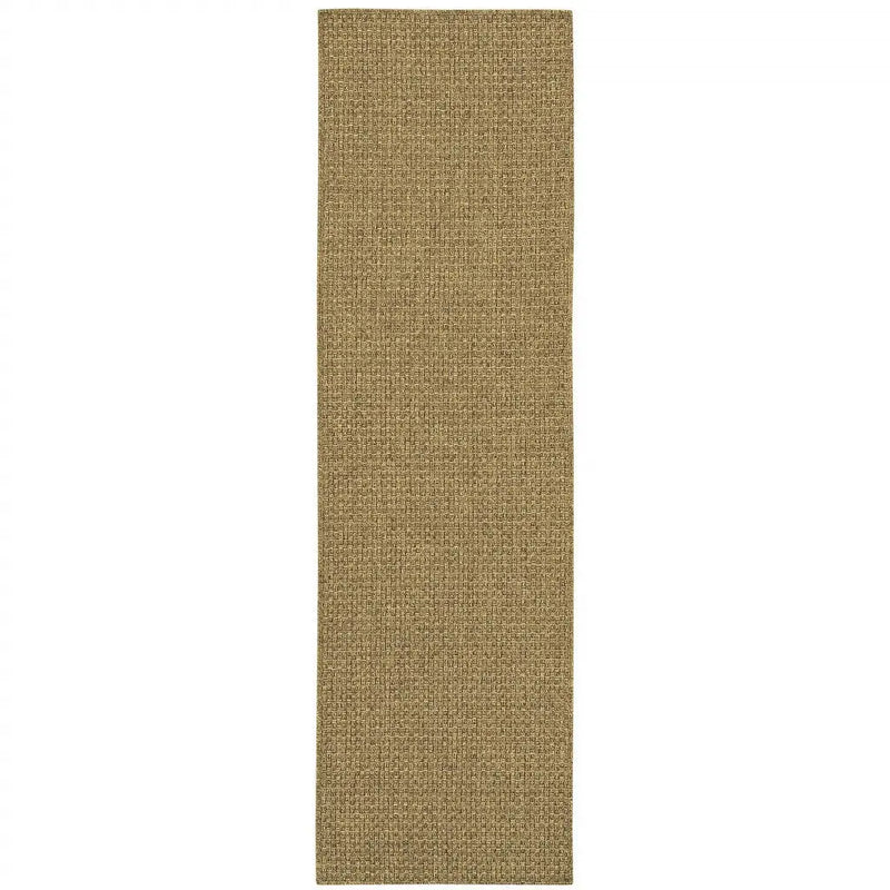 8' Tan Indoor Outdoor Runner Rug Homeroots Outdoor