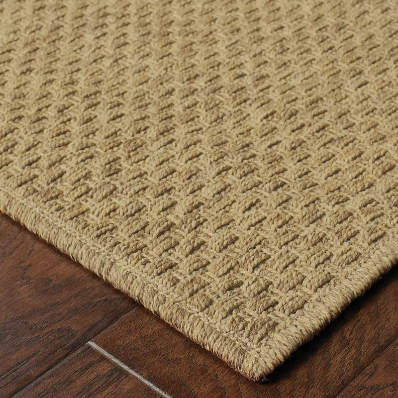 8' Tan Indoor Outdoor Runner Rug Homeroots Outdoor