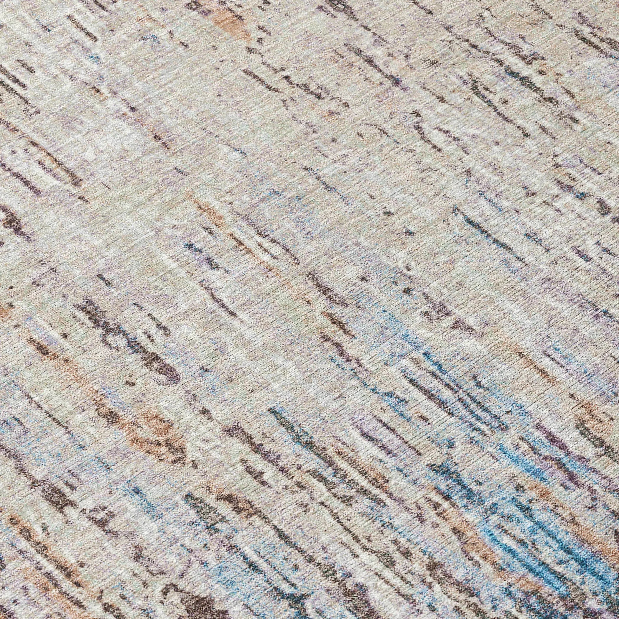 8' Taupe And Brown Round Striped Washable Indoor Outdoor Area Rug Homeroots Outdoor