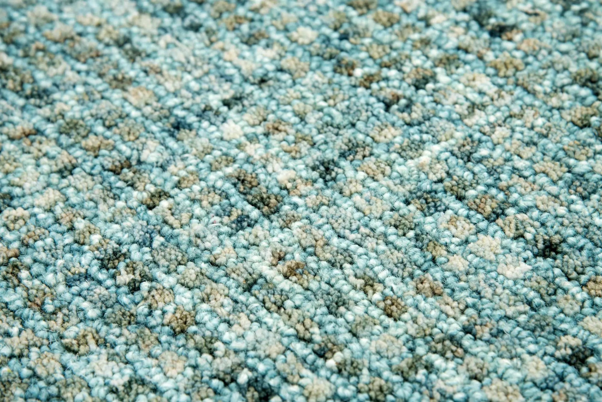 8' Teal And Ivory Wool Hand Tufted Area Rug Homeroots Home Decor