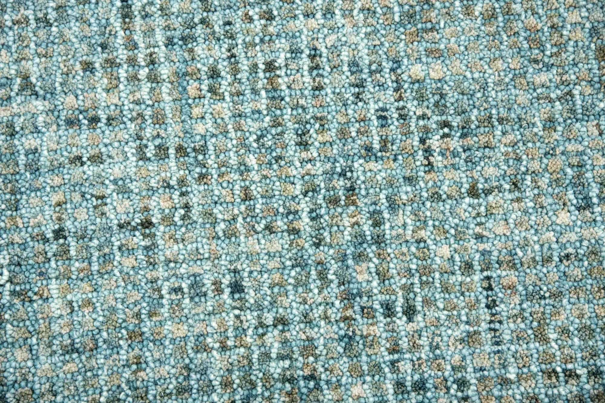 8' Teal And Ivory Wool Hand Tufted Area Rug Homeroots Home Decor