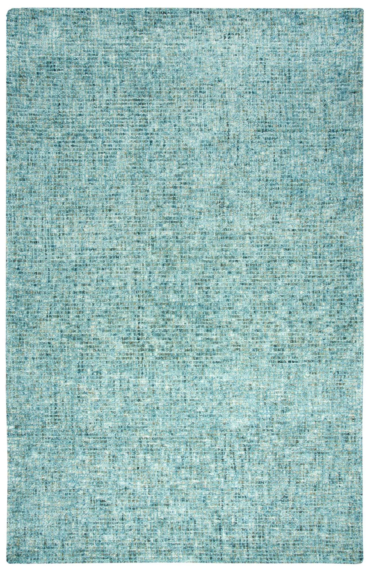8' Teal And Ivory Wool Hand Tufted Area Rug Homeroots Home Decor