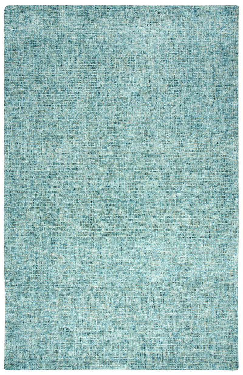 8' Teal And Ivory Wool Hand Tufted Area Rug Homeroots Home Decor
