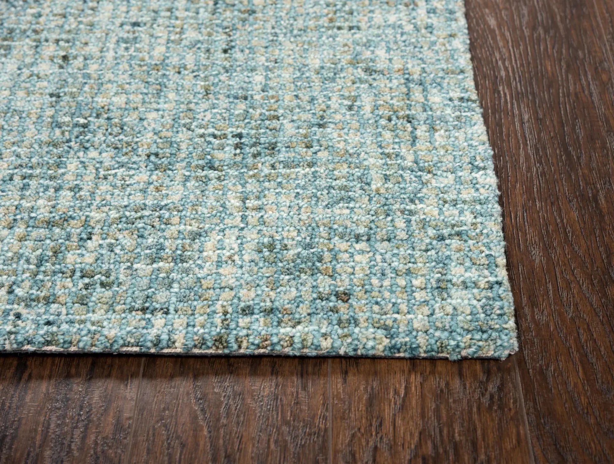 8' Teal And Ivory Wool Hand Tufted Area Rug Homeroots Home Decor