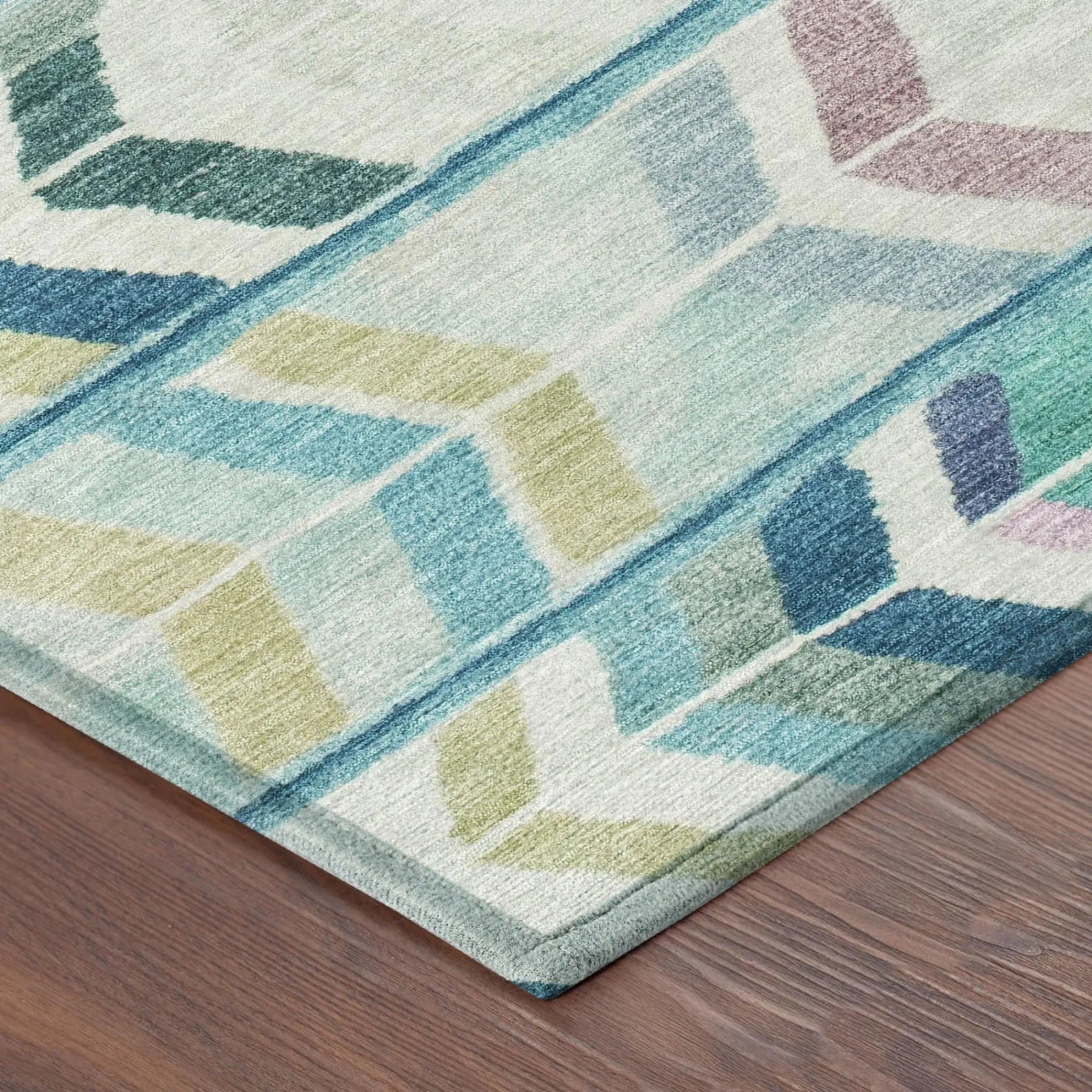8' Teal Blue And Turquoise Round Tribal Washable Indoor Outdoor Area Rug Homeroots Outdoor