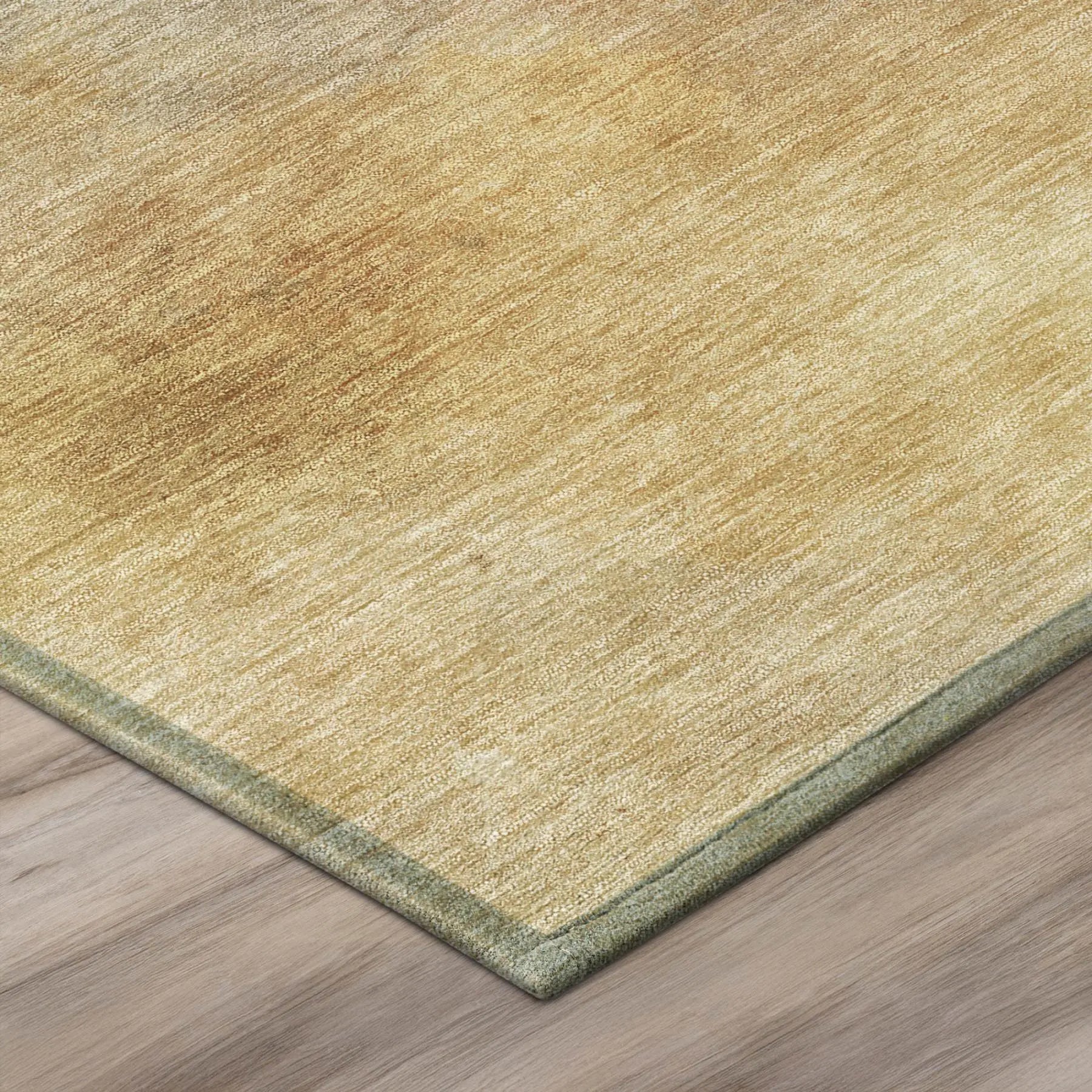 8' Wheat And Gold Round Abstract Washable Indoor Outdoor Area Rug Homeroots Outdoor