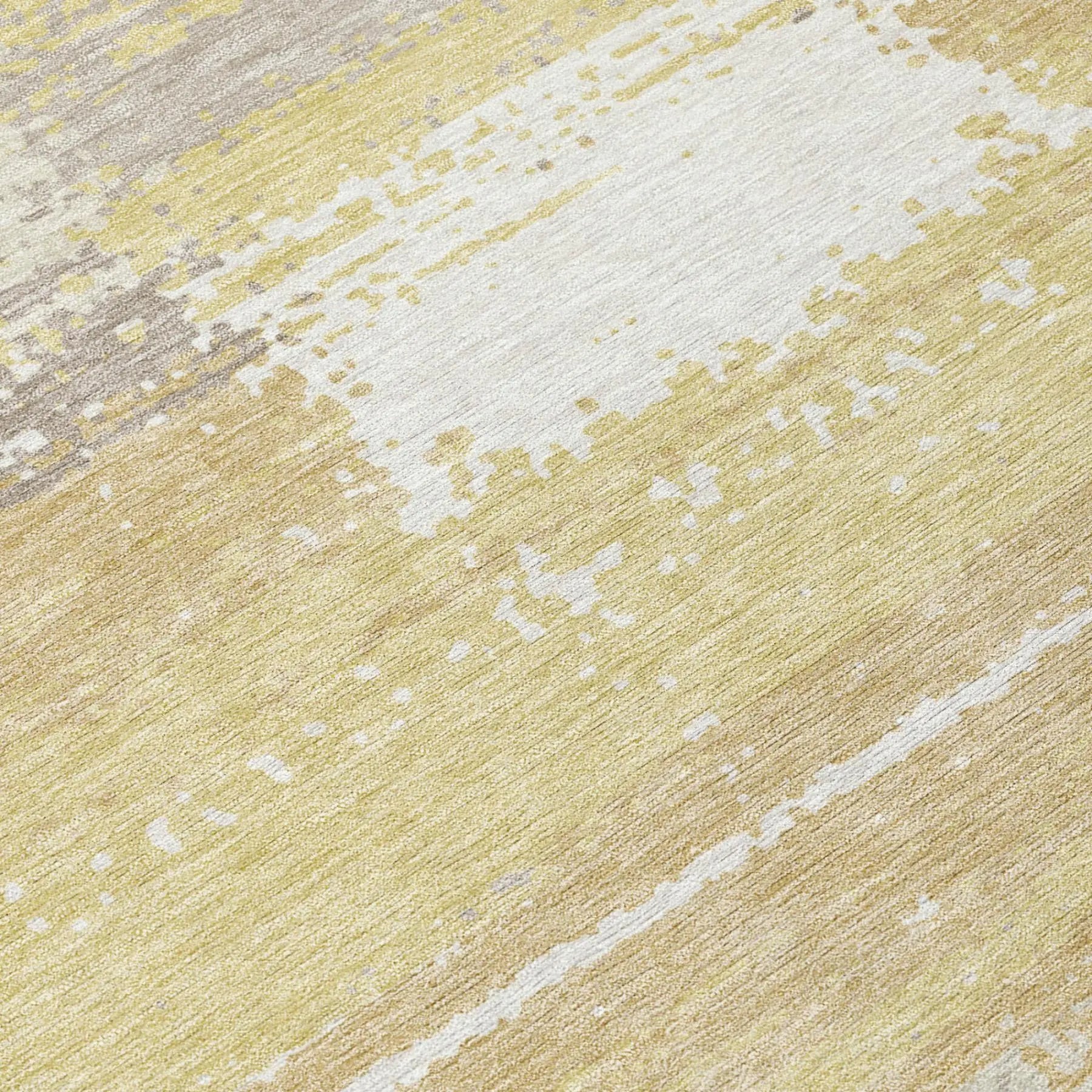 8' Wheat And Gold Round Geometric Washable Indoor Outdoor Area Rug Homeroots Outdoor