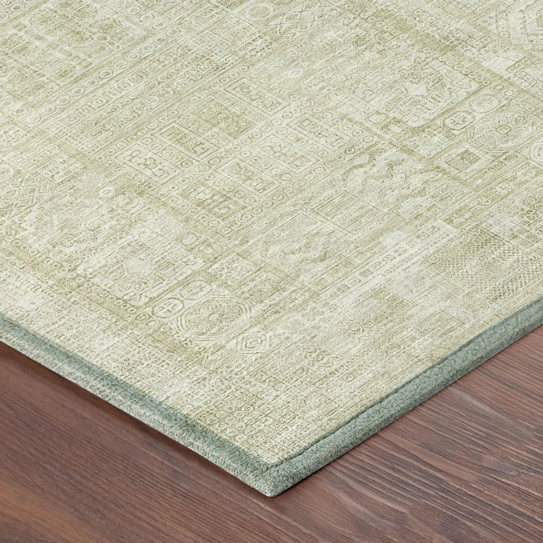 8' Wheat And Gold Round Oriental Washable Indoor Outdoor Area Rug Homeroots Outdoor