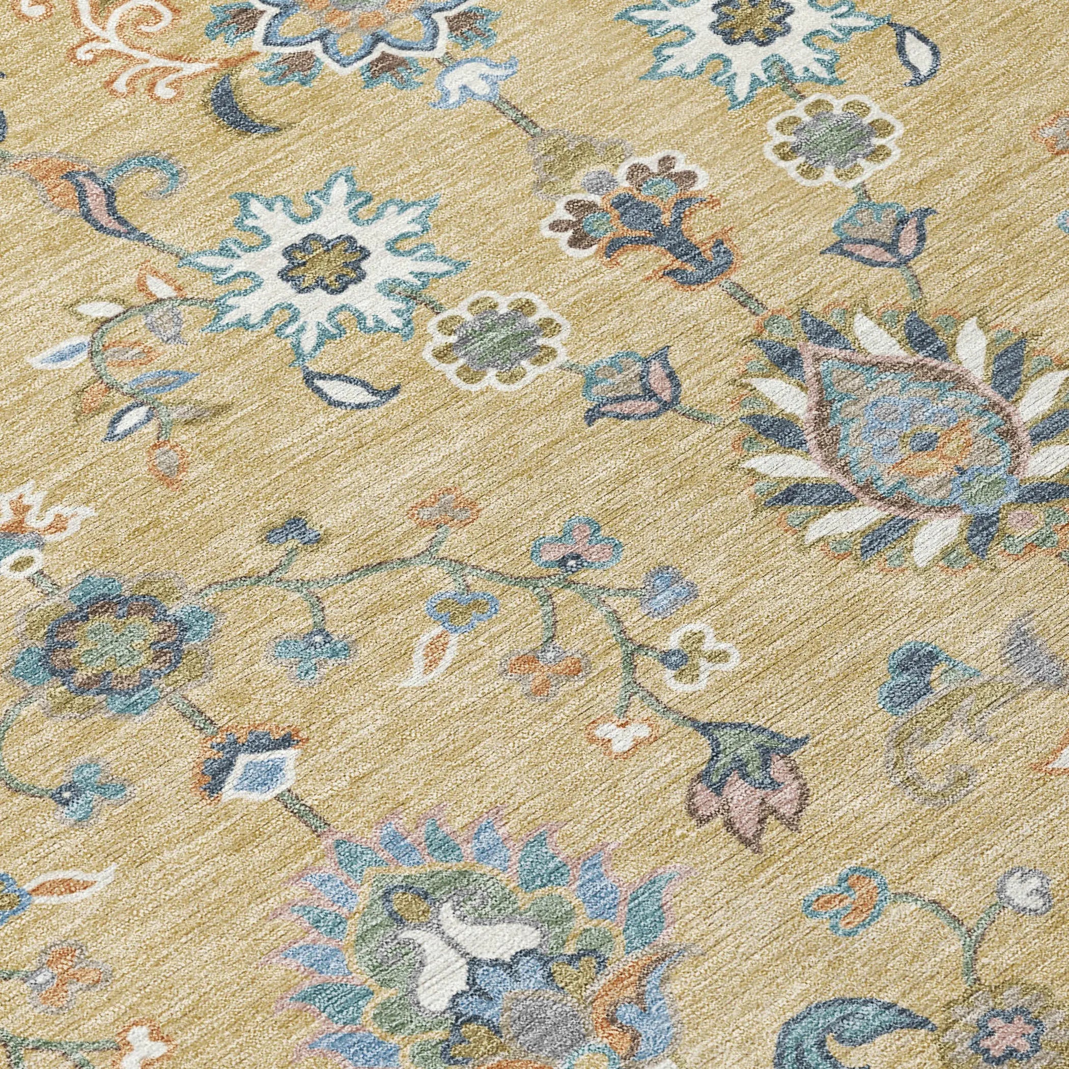 8' Wheat And Taupe Round Abstract Washable Indoor Outdoor Area Rug Homeroots Outdoor