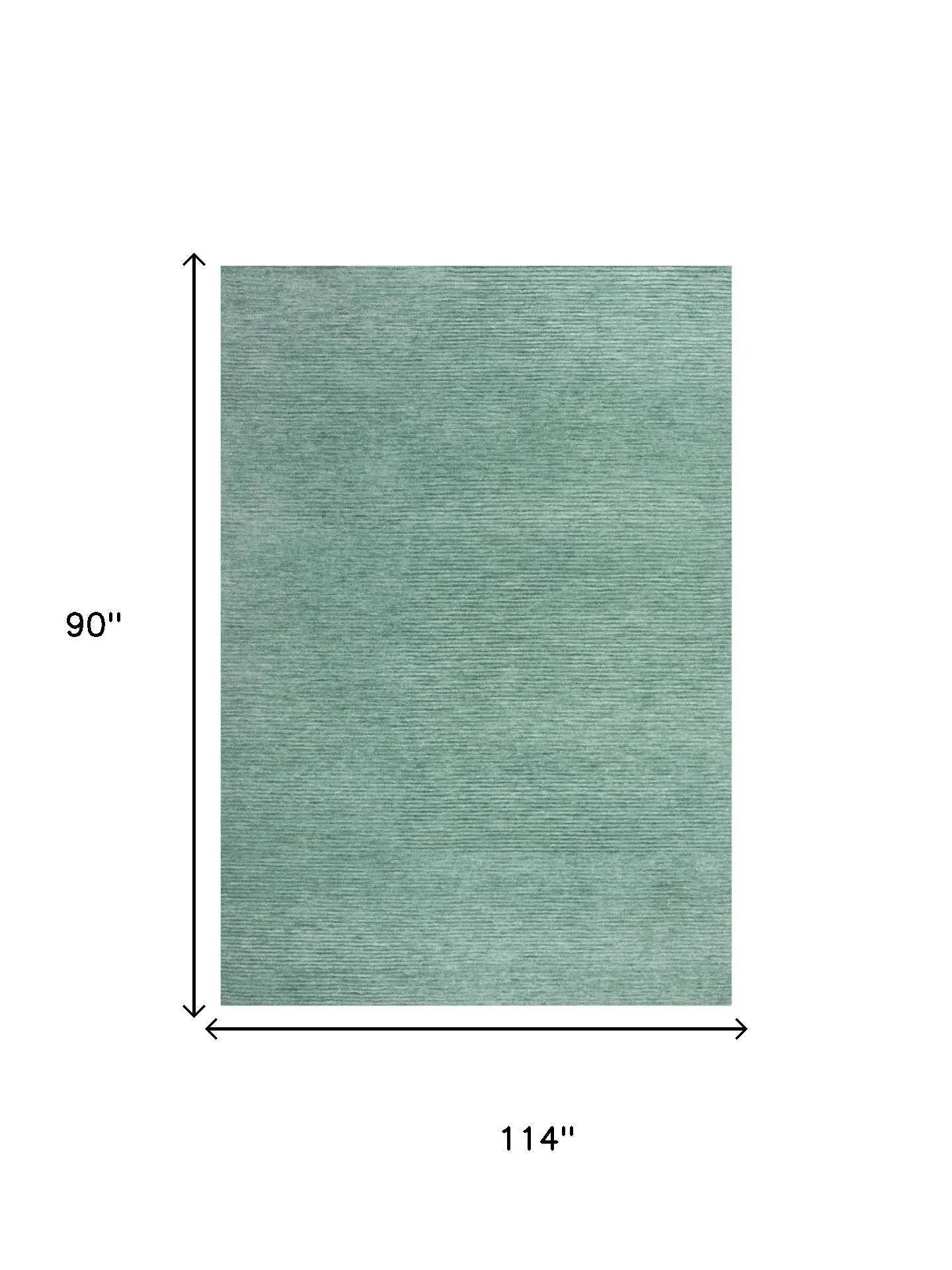 8' X 10' Aqua And Blue Hand Tufted Area Rug With UV Protection Homeroots Home Decor