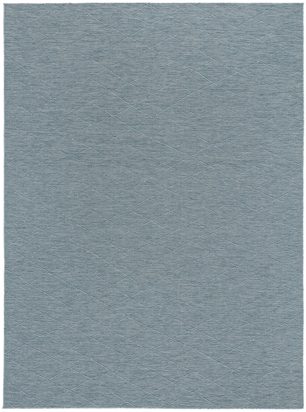 8' X 10' Aqua And Ivory Geometric Indoor Outdoor Area Rug Homeroots Outdoor