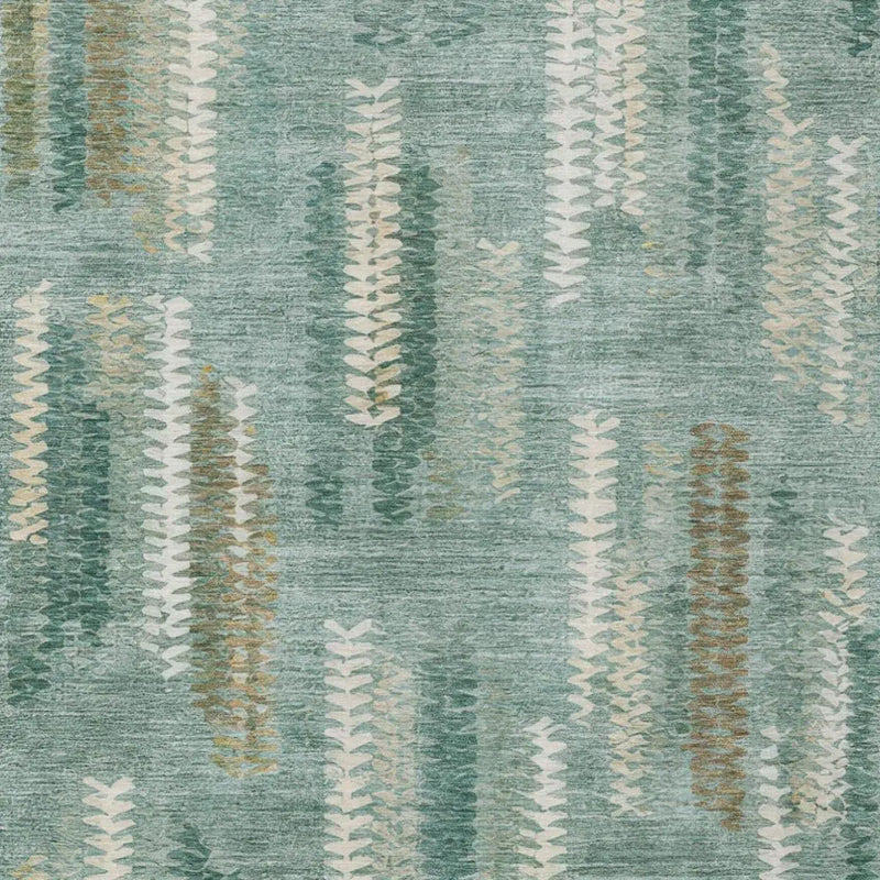 8' X 10' Aqua And Teal Blue Abstract Washable Indoor Outdoor Area Rug Homeroots Outdoor