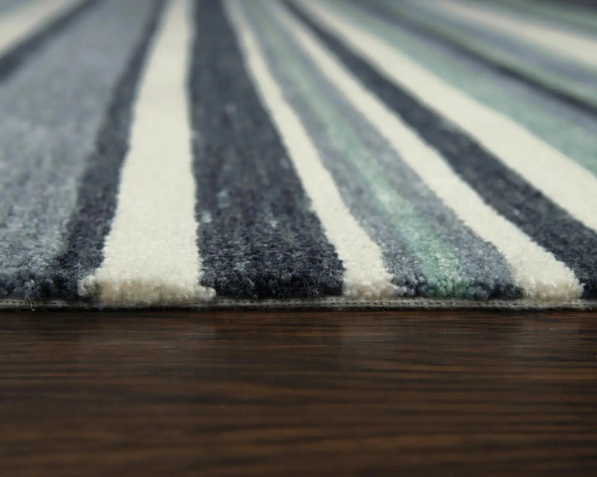 8' X 10' Aqua Gray And Ivory Striped Hand Tufted Area Rug Homeroots Home Decor