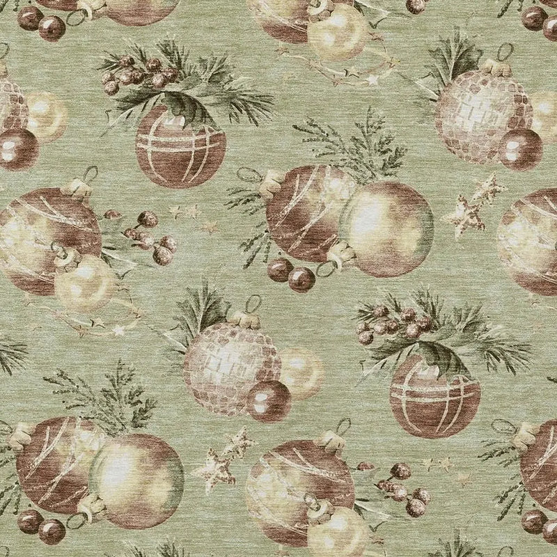 8' X 10' Artichoke Green Brown And Beige Stars Washable Indoor Outdoor Area Rug Homeroots Outdoor