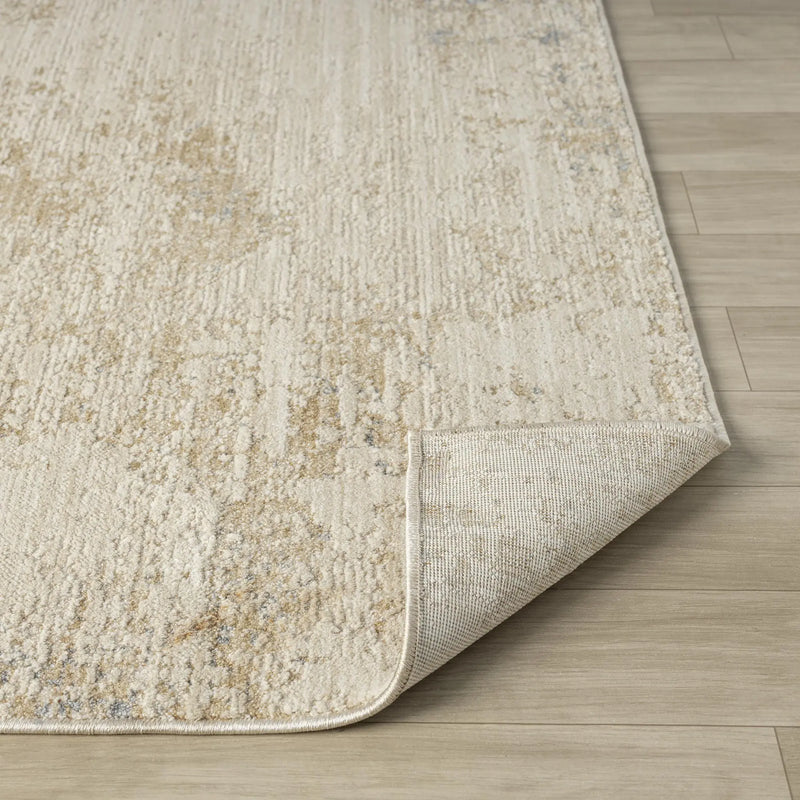 8' X 10' Beige And Blue Abstract Area Rug Homeroots Home Decor