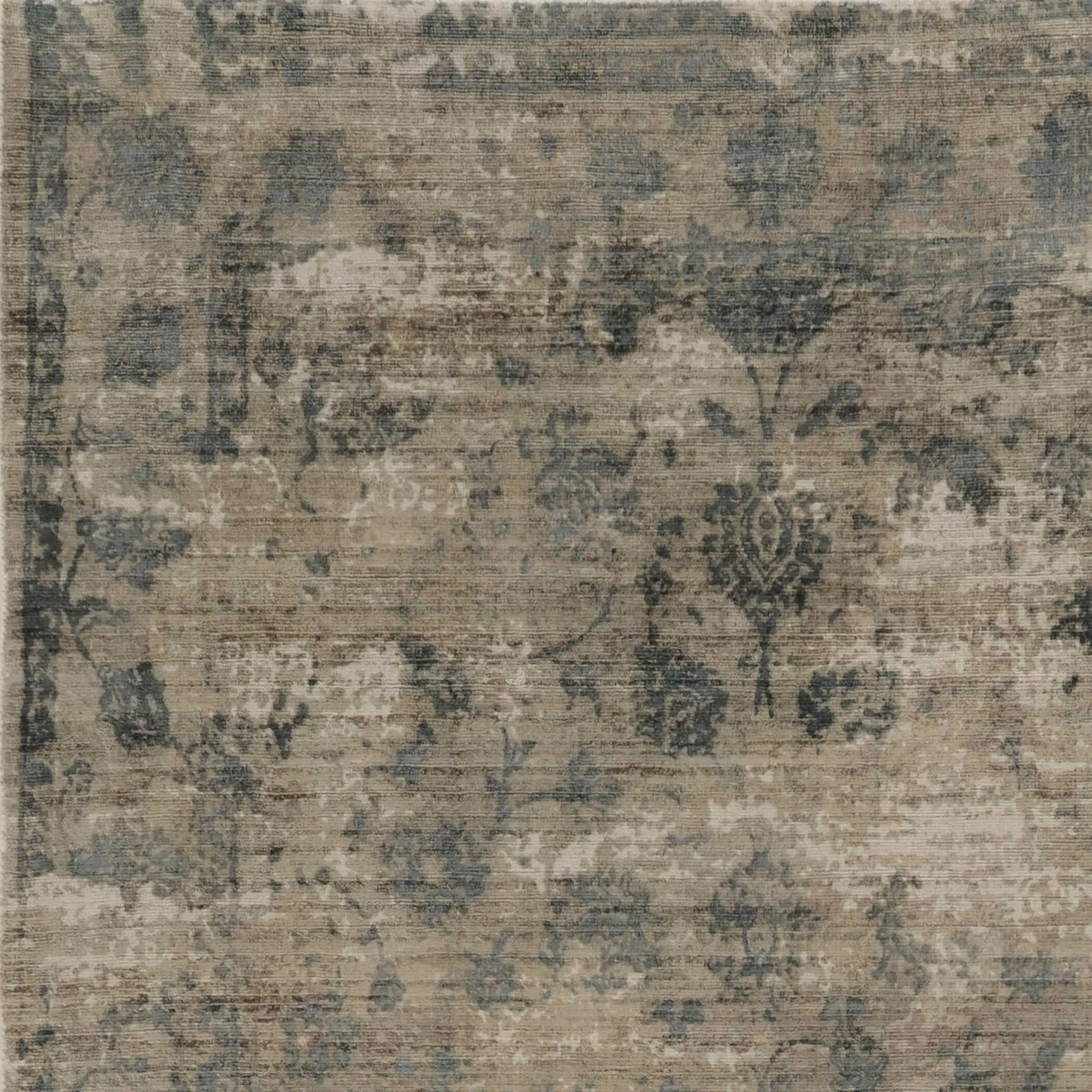 8' X 10' Beige And Blue Floral Medallion Hand Loomed Area Rug Homeroots Home Decor