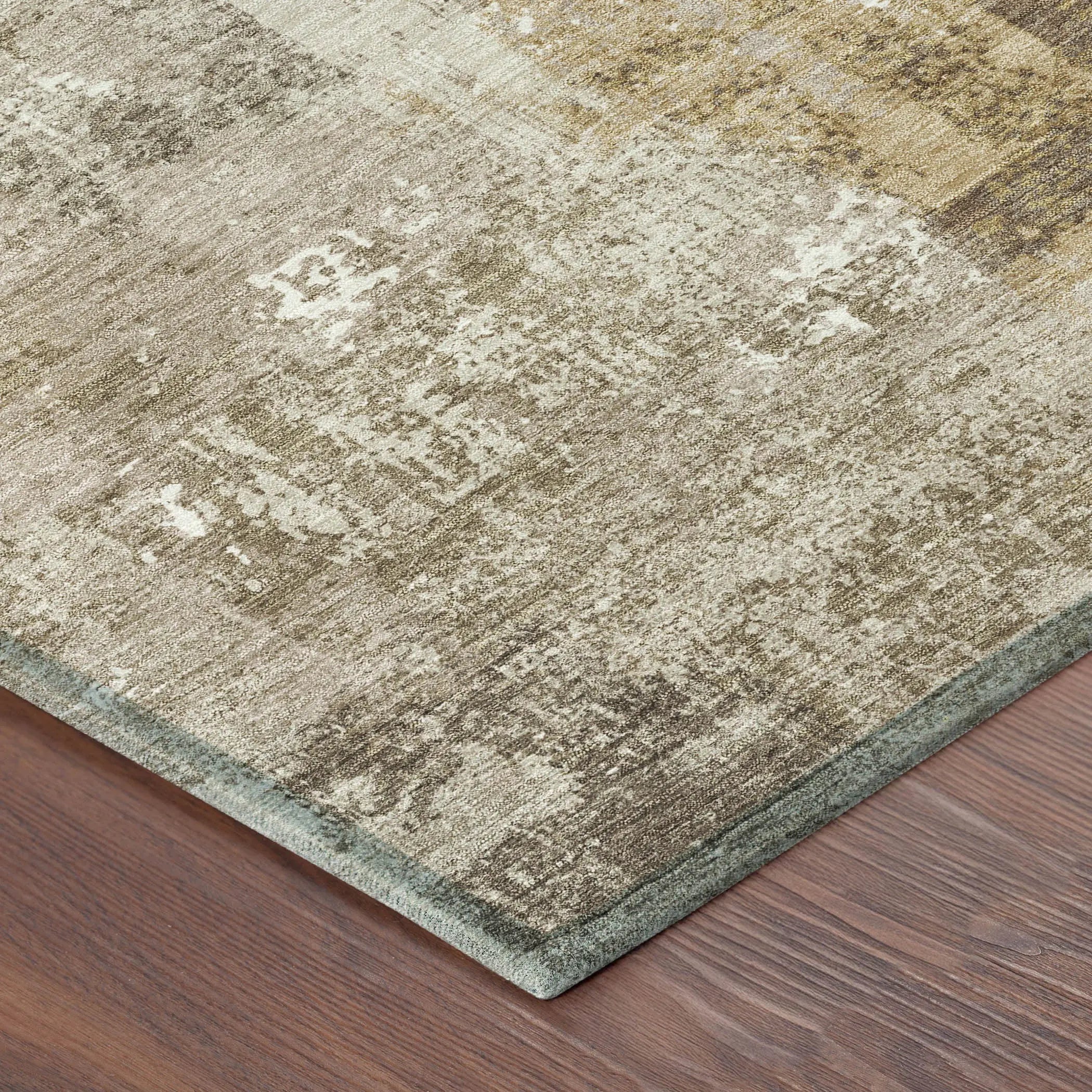 8' X 10' Beige And Brown Abstract Washable Indoor Outdoor Area Rug Homeroots Outdoor