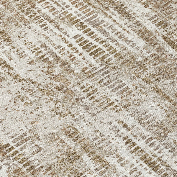 8' X 10' Beige And Brown Abstract Washable Indoor Outdoor Area Rug Homeroots Outdoor