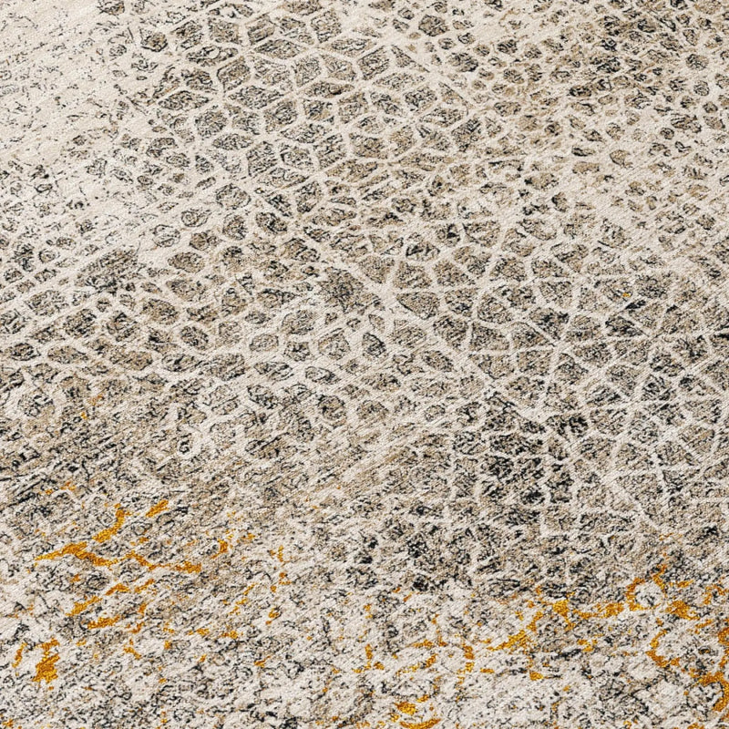 8' X 10' Beige And Brown Abstract Washable Indoor Outdoor Area Rug Homeroots Outdoor