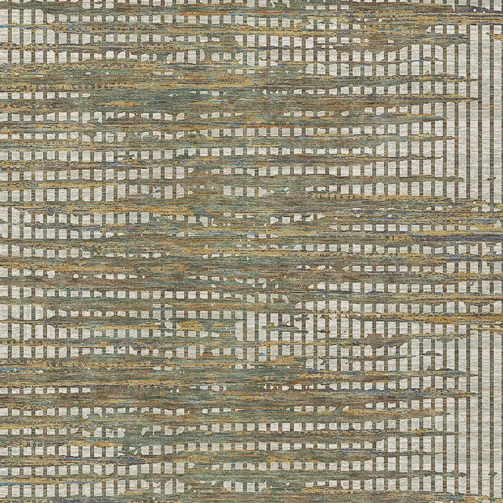 8' X 10' Beige And Brown Abstract Washable Indoor Outdoor Area Rug Homeroots Outdoor
