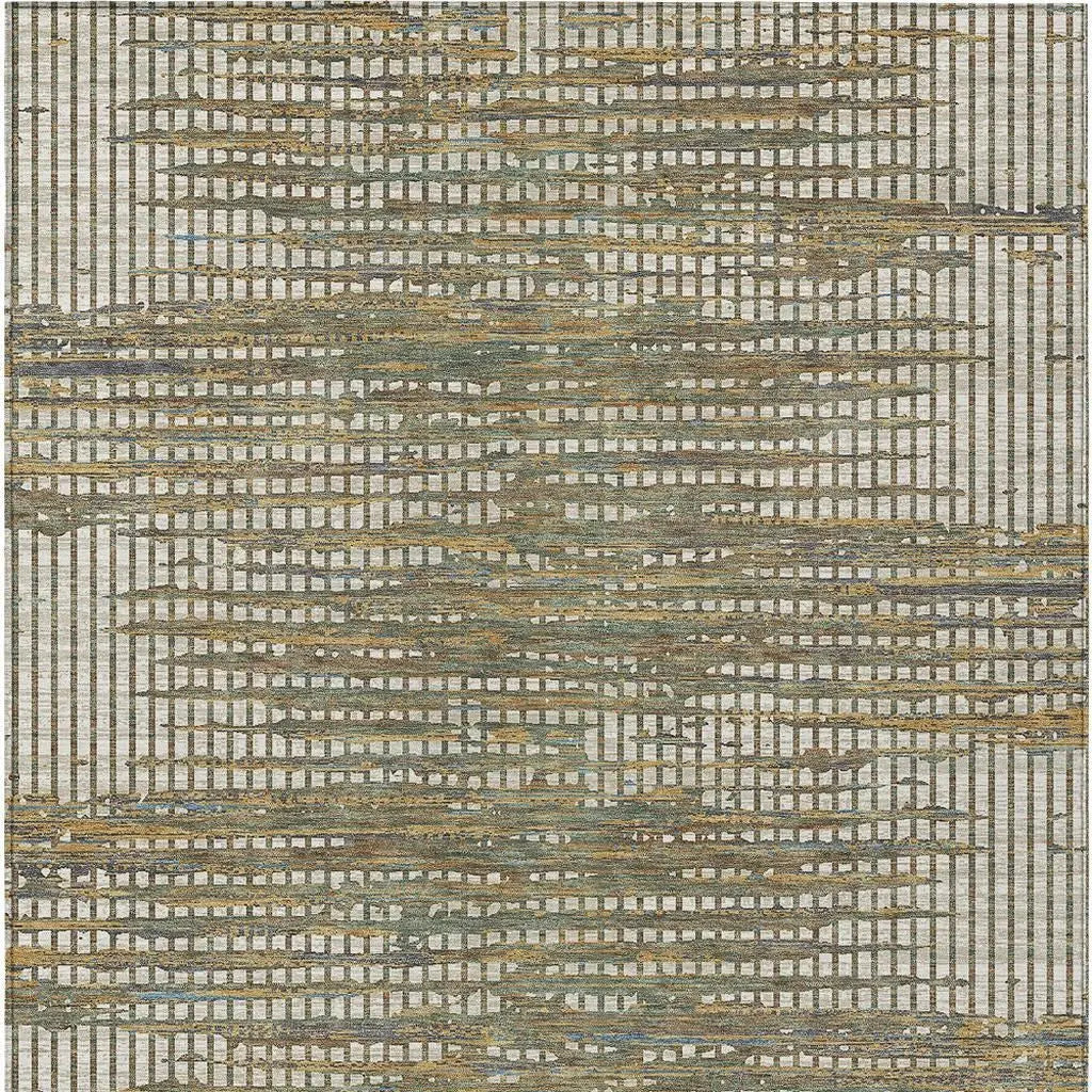 8' X 10' Beige And Brown Abstract Washable Indoor Outdoor Area Rug Homeroots Outdoor