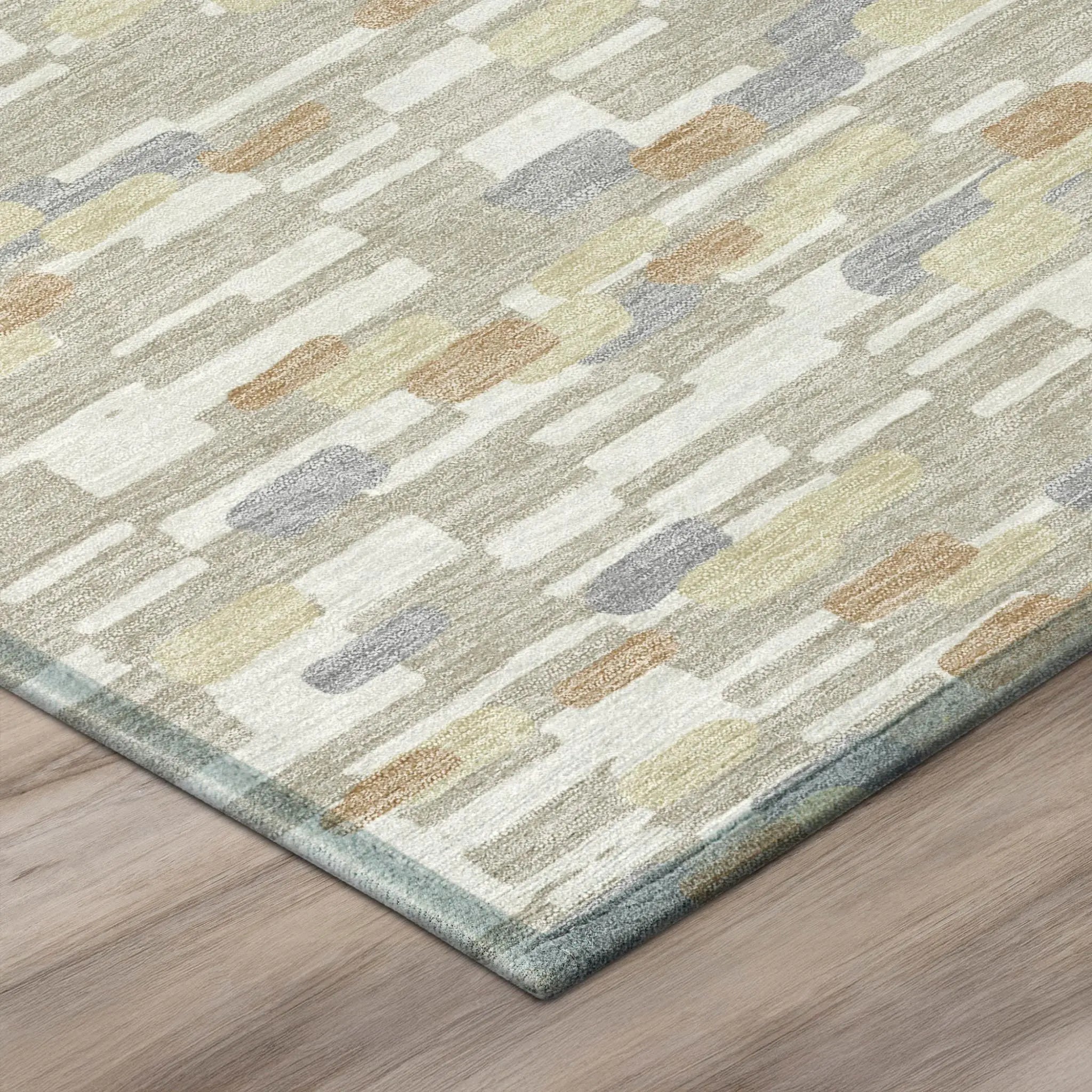 8' X 10' Beige And Brown Geometric Washable Indoor Outdoor Area Rug Homeroots Outdoor