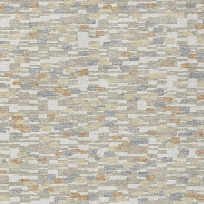 8' X 10' Beige And Brown Geometric Washable Indoor Outdoor Area Rug Homeroots Outdoor