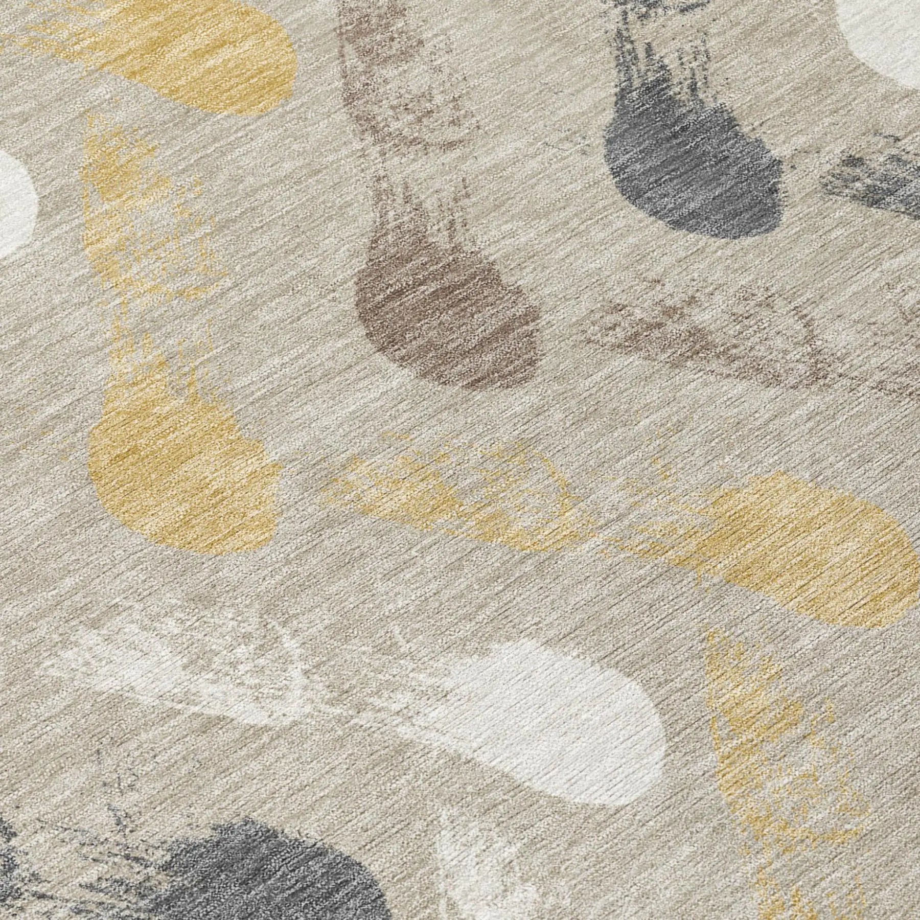 8' X 10' Beige And Brown Geometric Washable Indoor Outdoor Area Rug Homeroots Outdoor