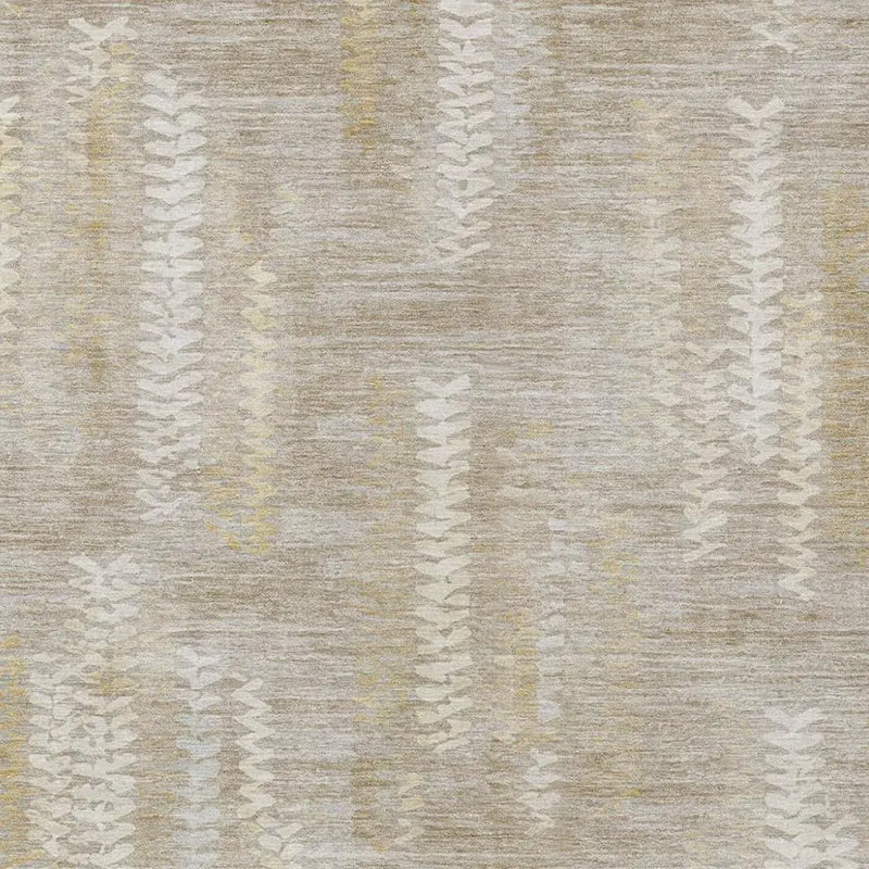8' X 10' Beige And Brown Striped Washable Indoor Outdoor Area Rug Homeroots Outdoor