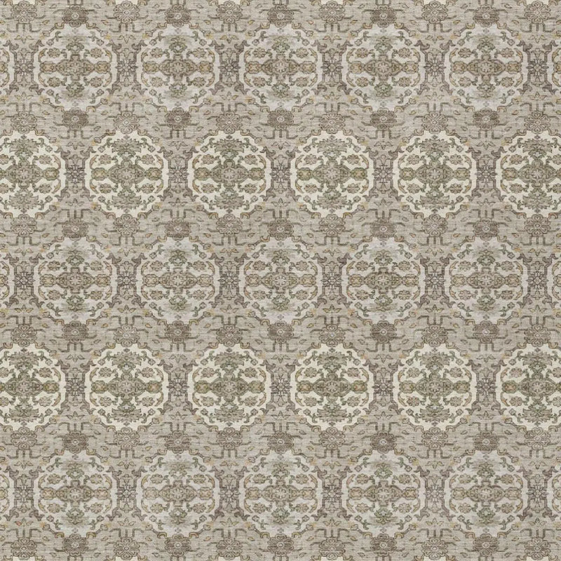 8' X 10' Beige And Brown Striped Washable Indoor Outdoor Area Rug Homeroots Outdoor