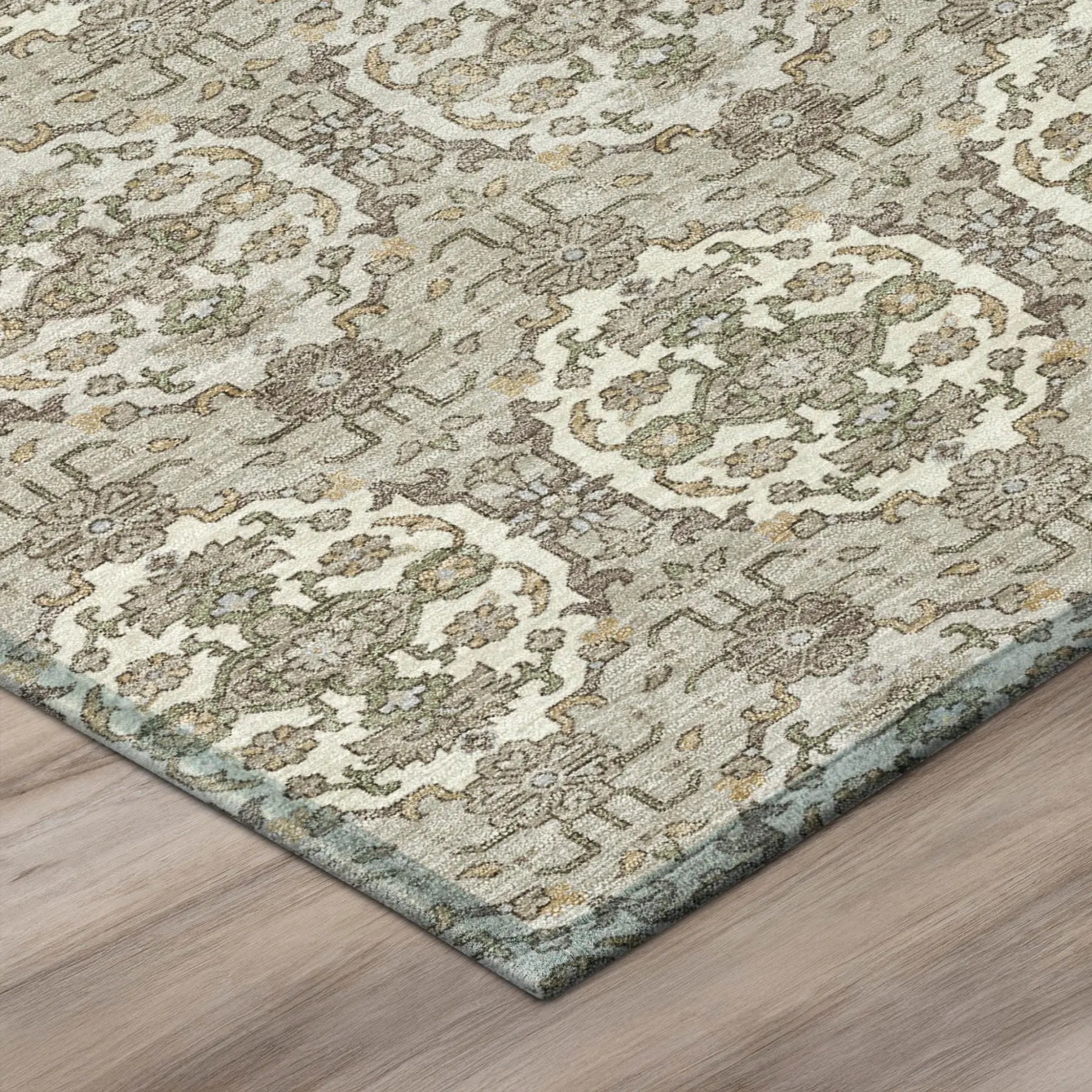 8' X 10' Beige And Brown Striped Washable Indoor Outdoor Area Rug Homeroots Outdoor