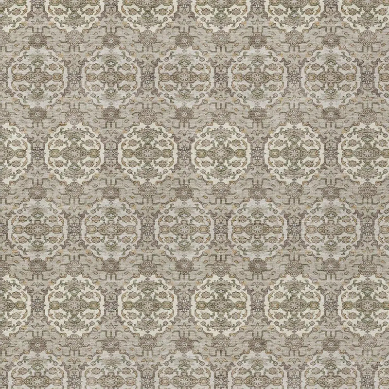 8' X 10' Beige And Brown Striped Washable Indoor Outdoor Area Rug Homeroots Outdoor