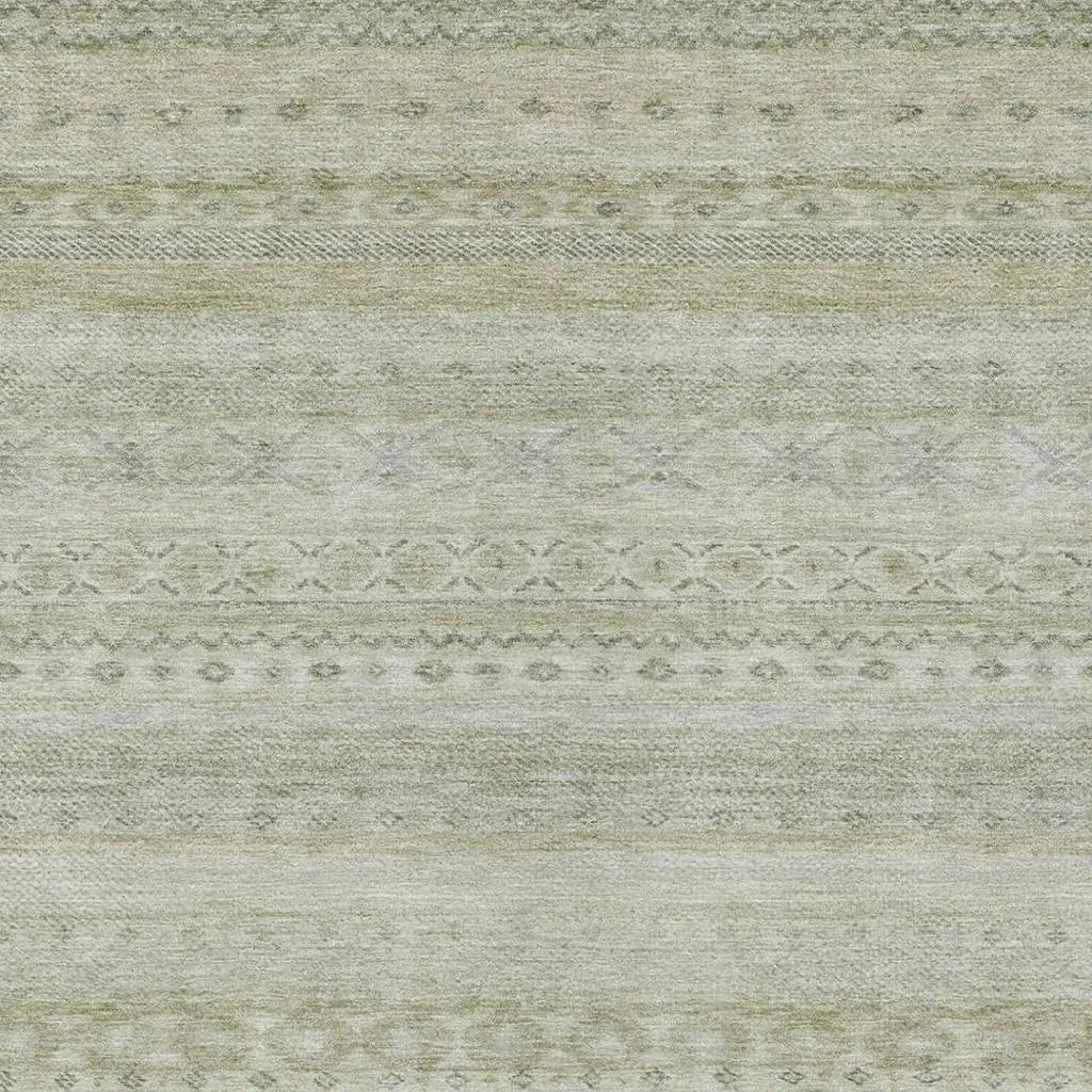 8' X 10' Beige And Brown Striped Washable Indoor Outdoor Area Rug Homeroots Outdoor