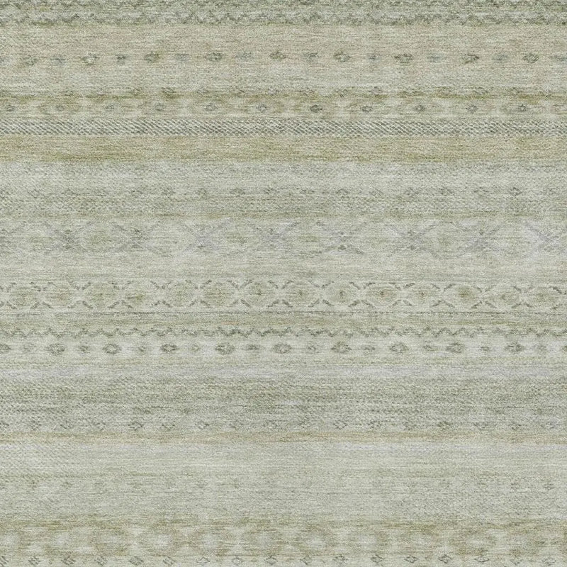 8' X 10' Beige And Brown Striped Washable Indoor Outdoor Area Rug Homeroots Outdoor