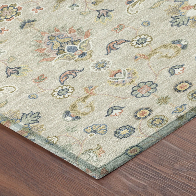 8' X 10' Beige And Copper Abstract Washable Indoor Outdoor Area Rug Homeroots Outdoor
